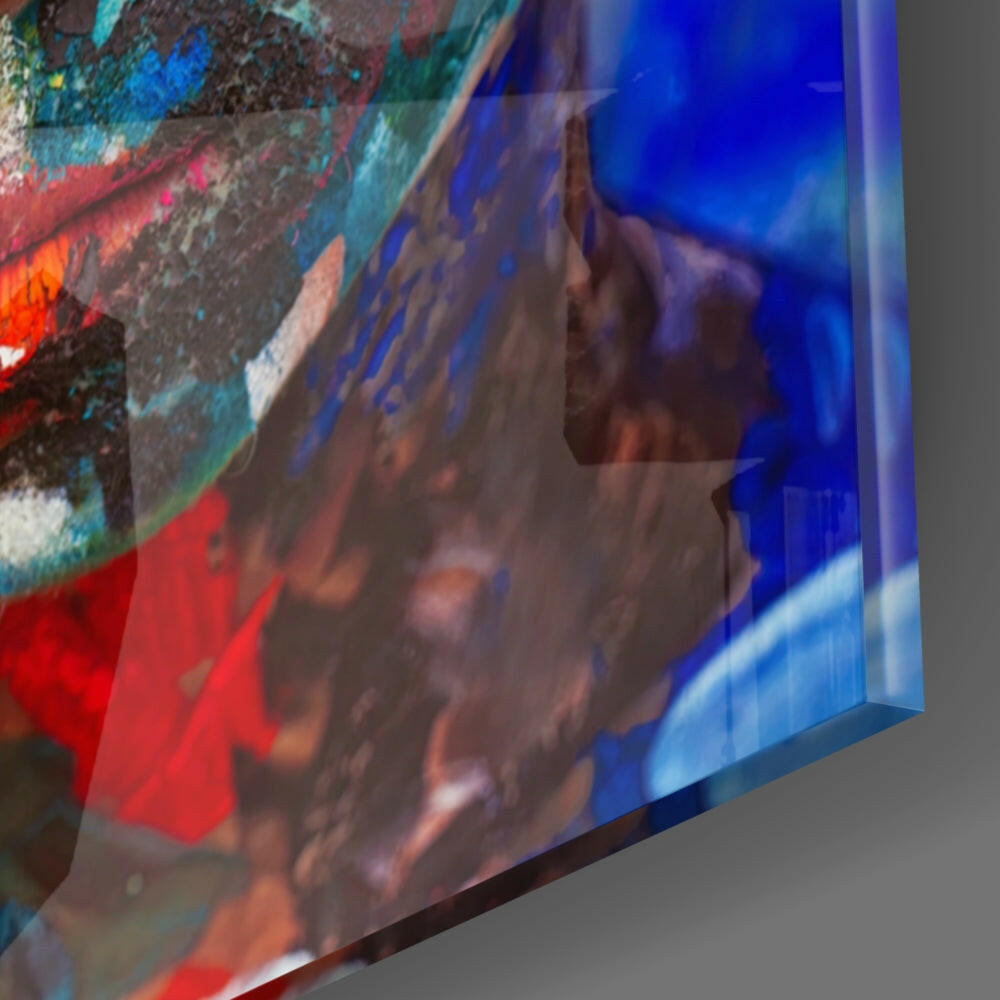 Colored Sadness Glass Wall Art.