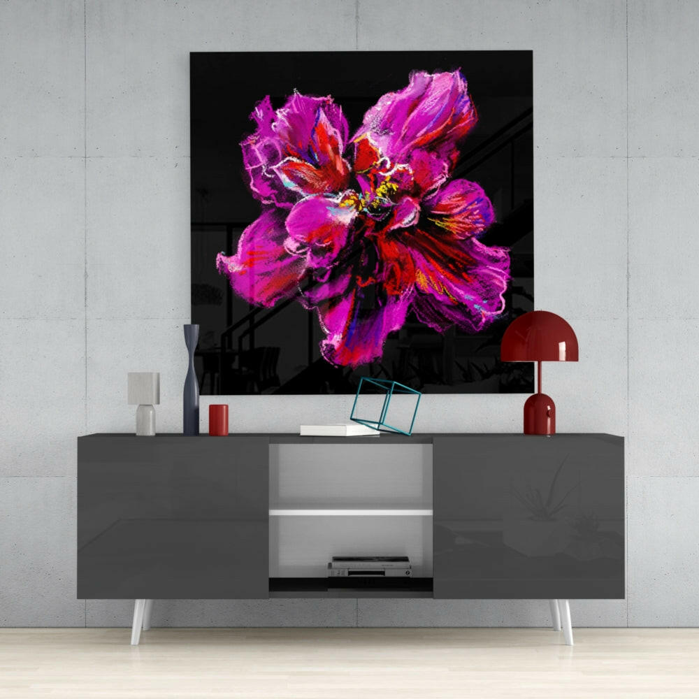 Flower Glass Wall Art.