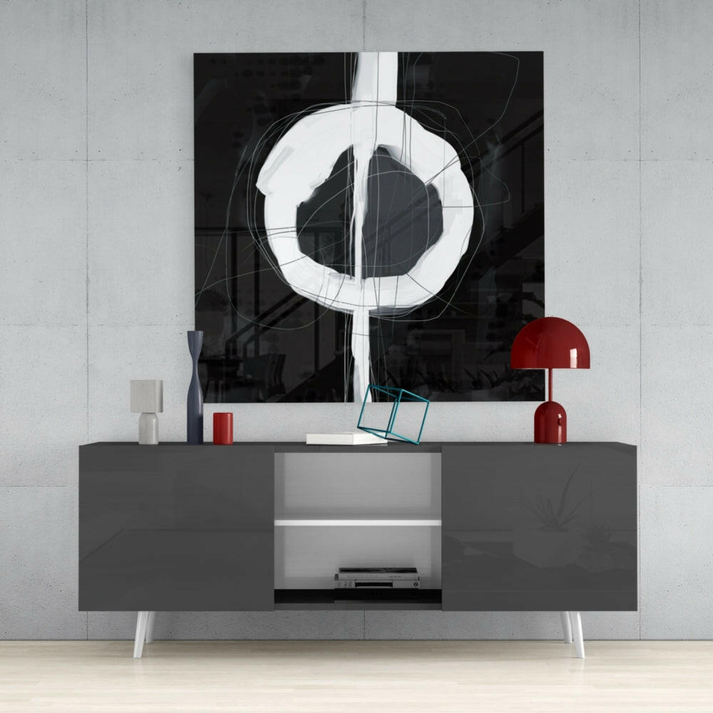 Abstract Glass Wall Art.