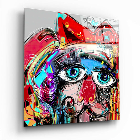 Abstract Glass Wall Art.