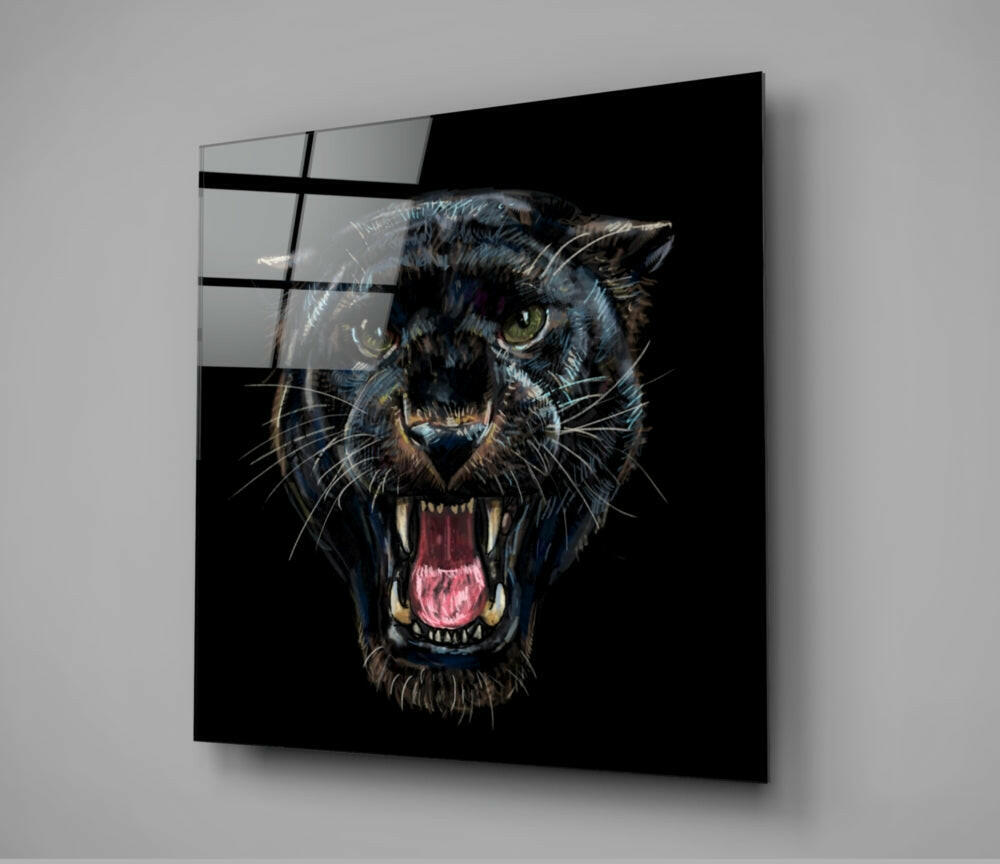 Jaguar Glass Wall Art.