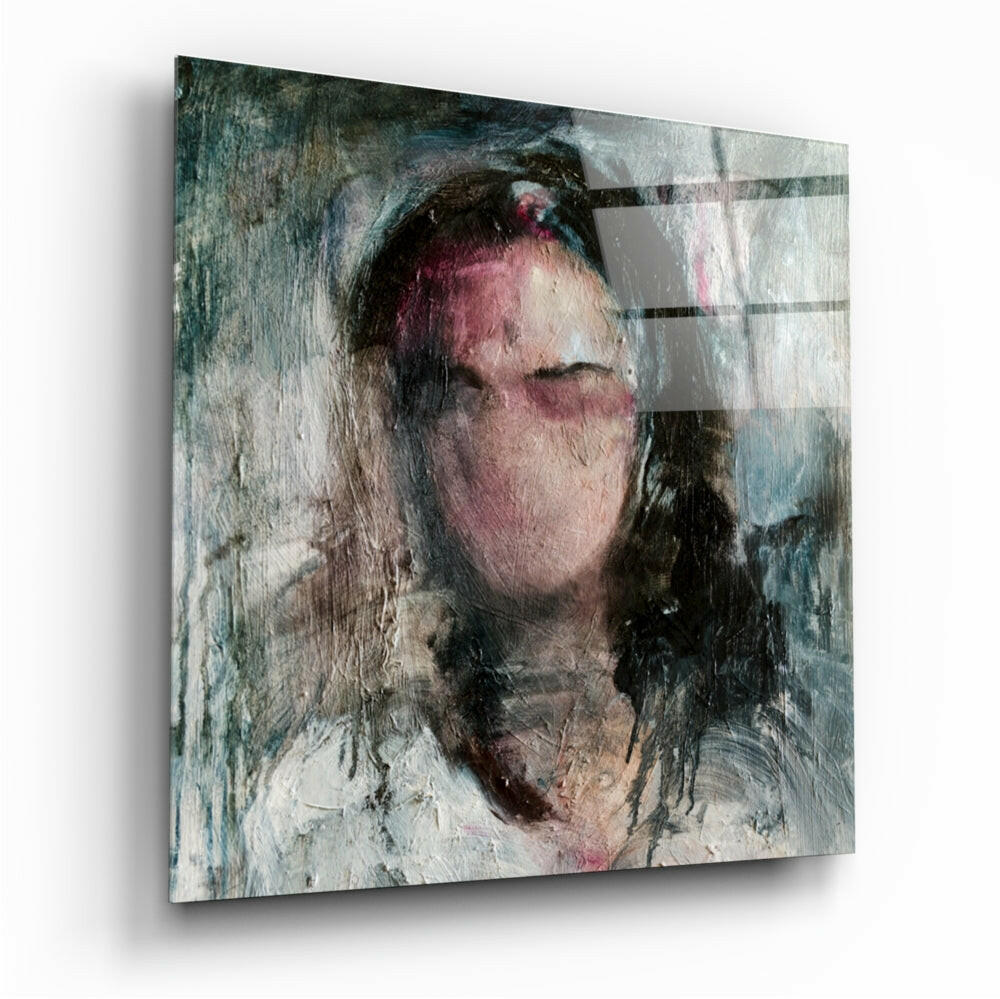 Abstract Woman Glass Wall Art.