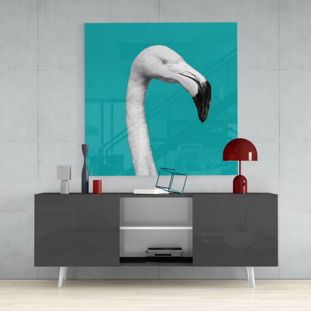 Flamingo Glass Wall Art.