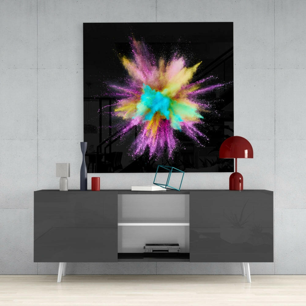 Color Explosion Glass Wall Art.