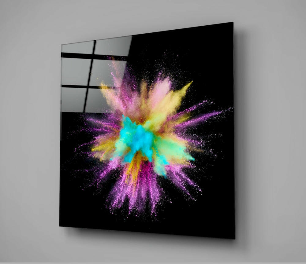 Color Explosion Glass Wall Art.