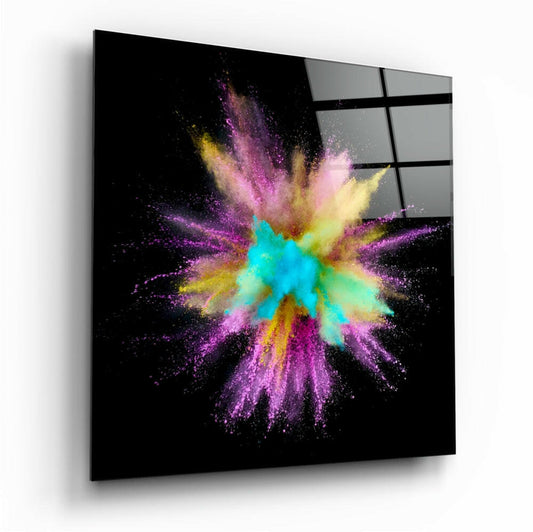 Color Explosion Glass Wall Art.
