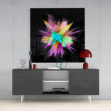 Color Explosion Glass Wall Art | Insigne Art Design