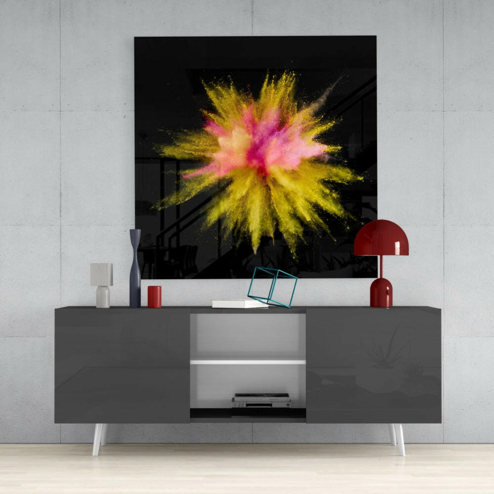 Color Explosion Glass Wall Art.