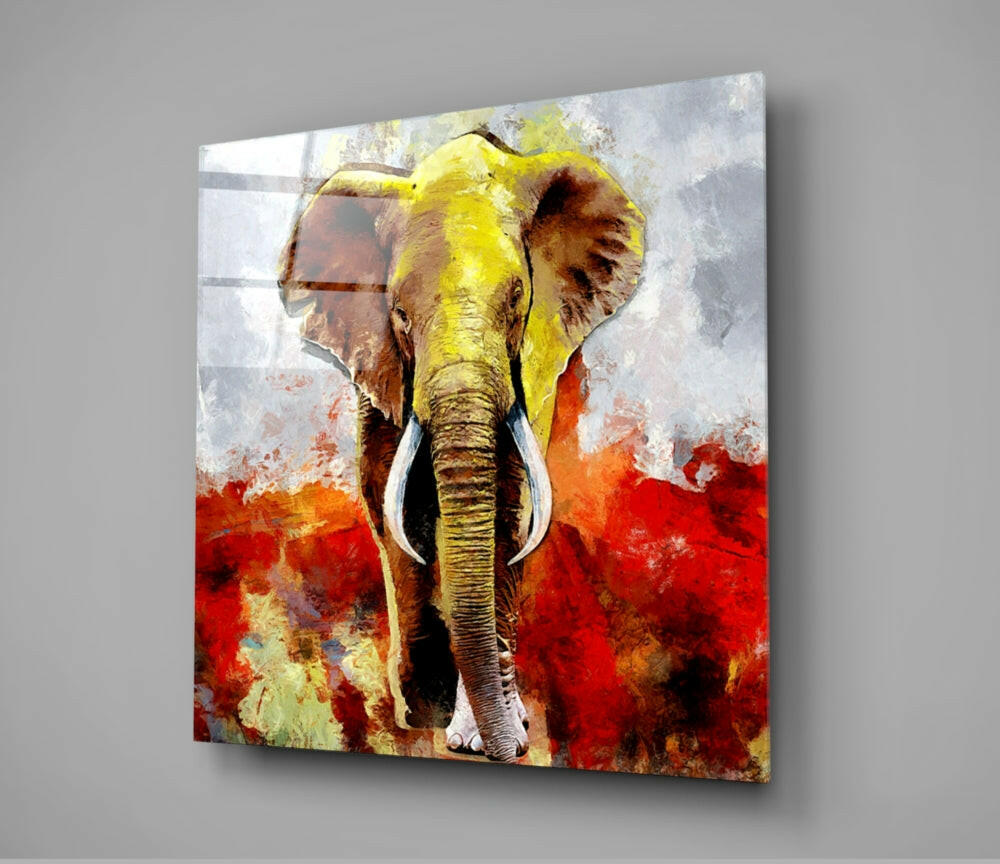 Elephant Glass Wall Art.