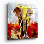 Elephant Glass Wall Art.