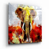 Elephant Glass Wall Art | Insigne Art Design