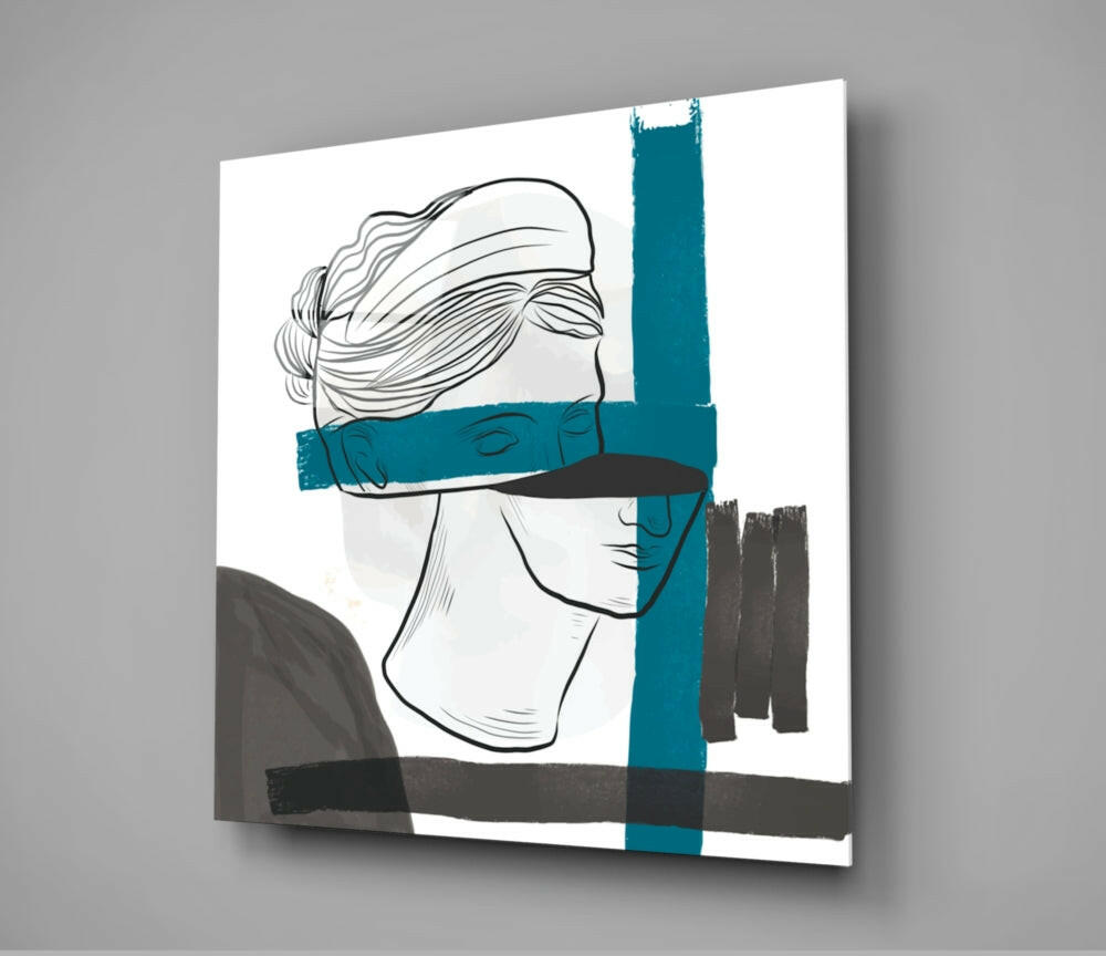 Abstract Glass Wall Art.