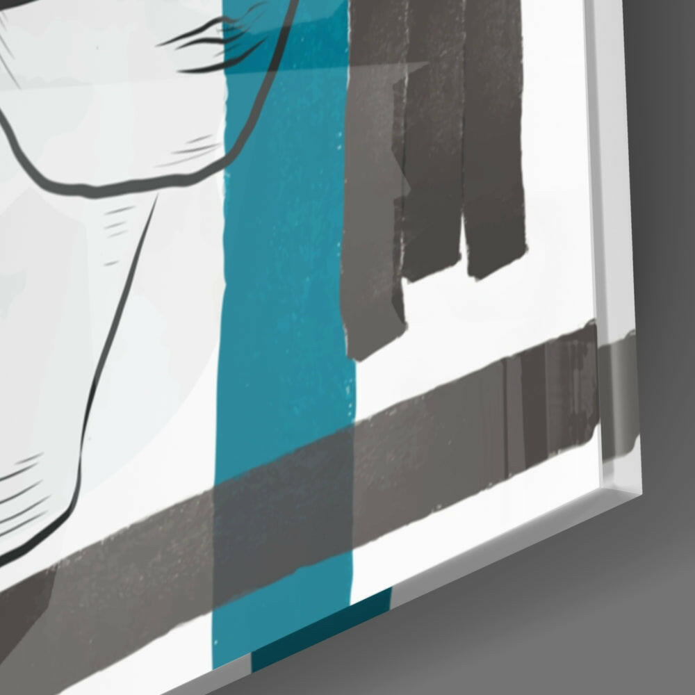 Abstract Glass Wall Art.