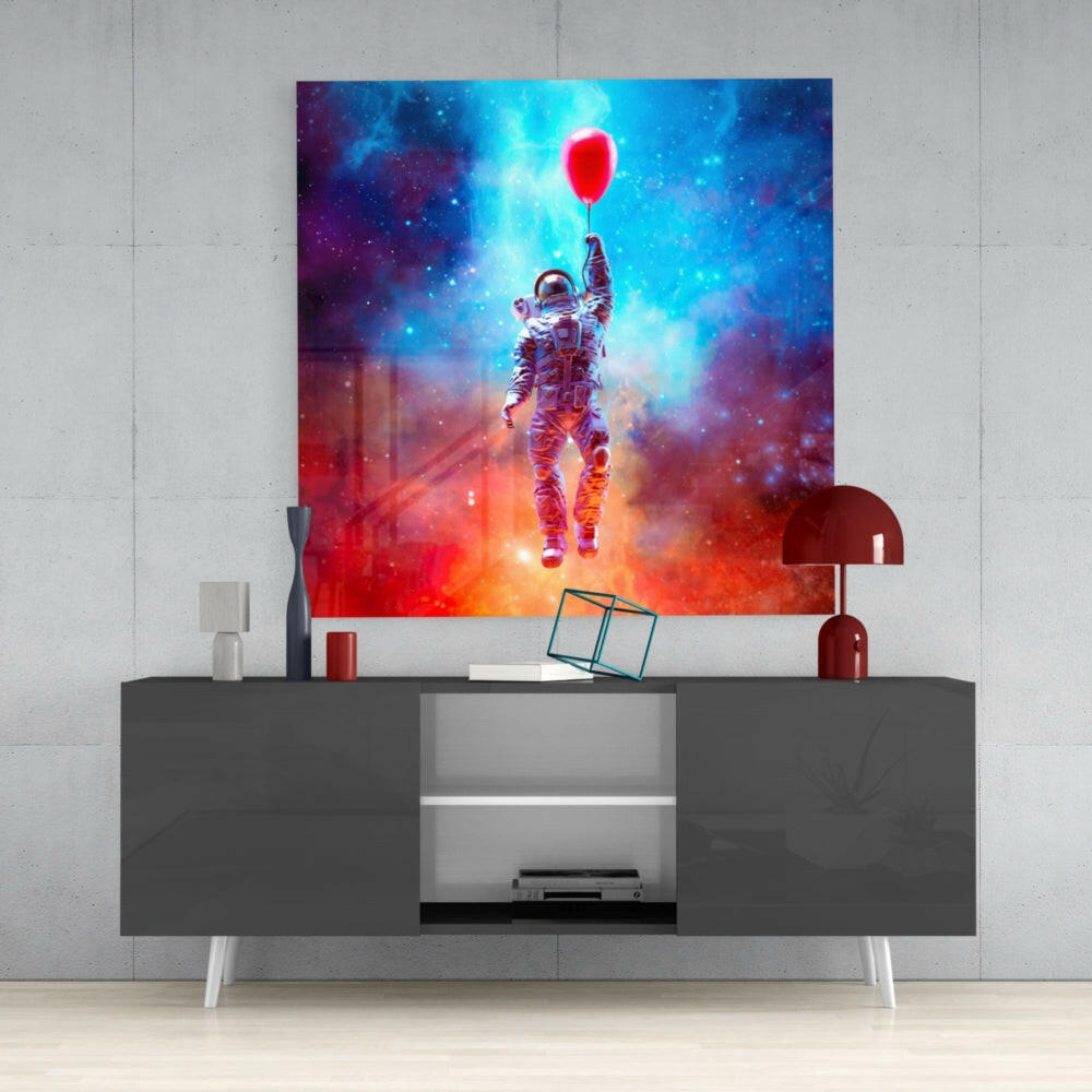 Astronaut Glass Wall Art.