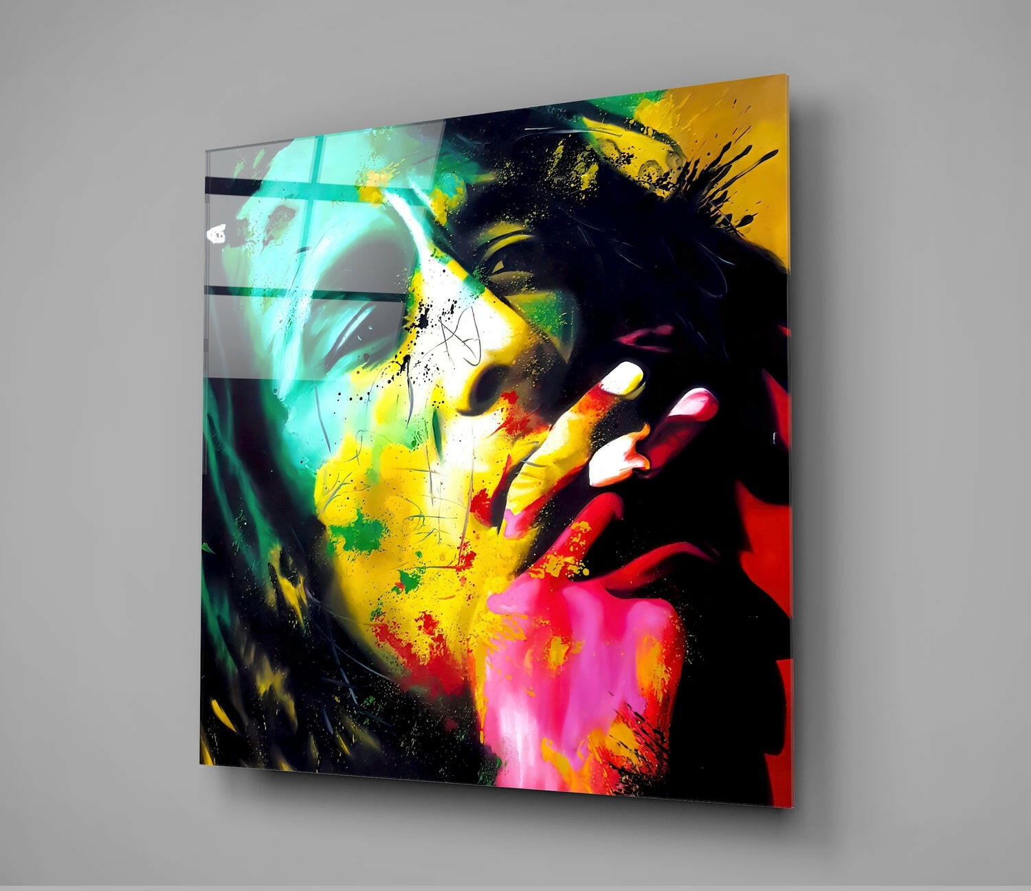Bob Marley Glass Wall Art.