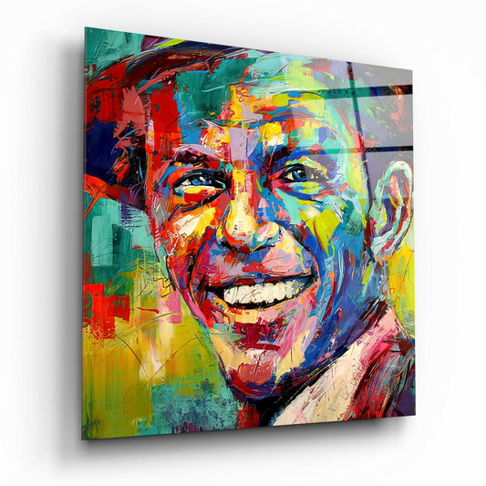 Vintage Jazz Crooner Glass Wall Art