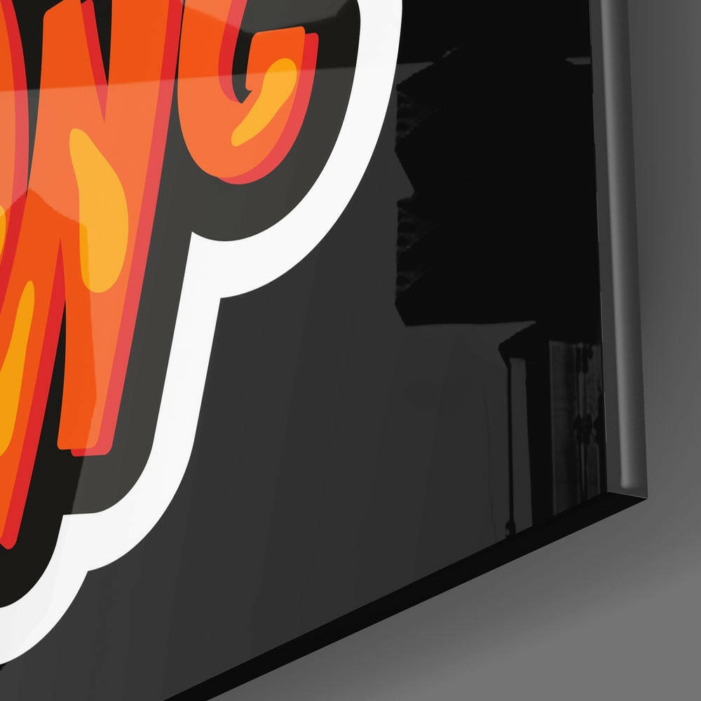 “Be Strong” Glass Wall Art.