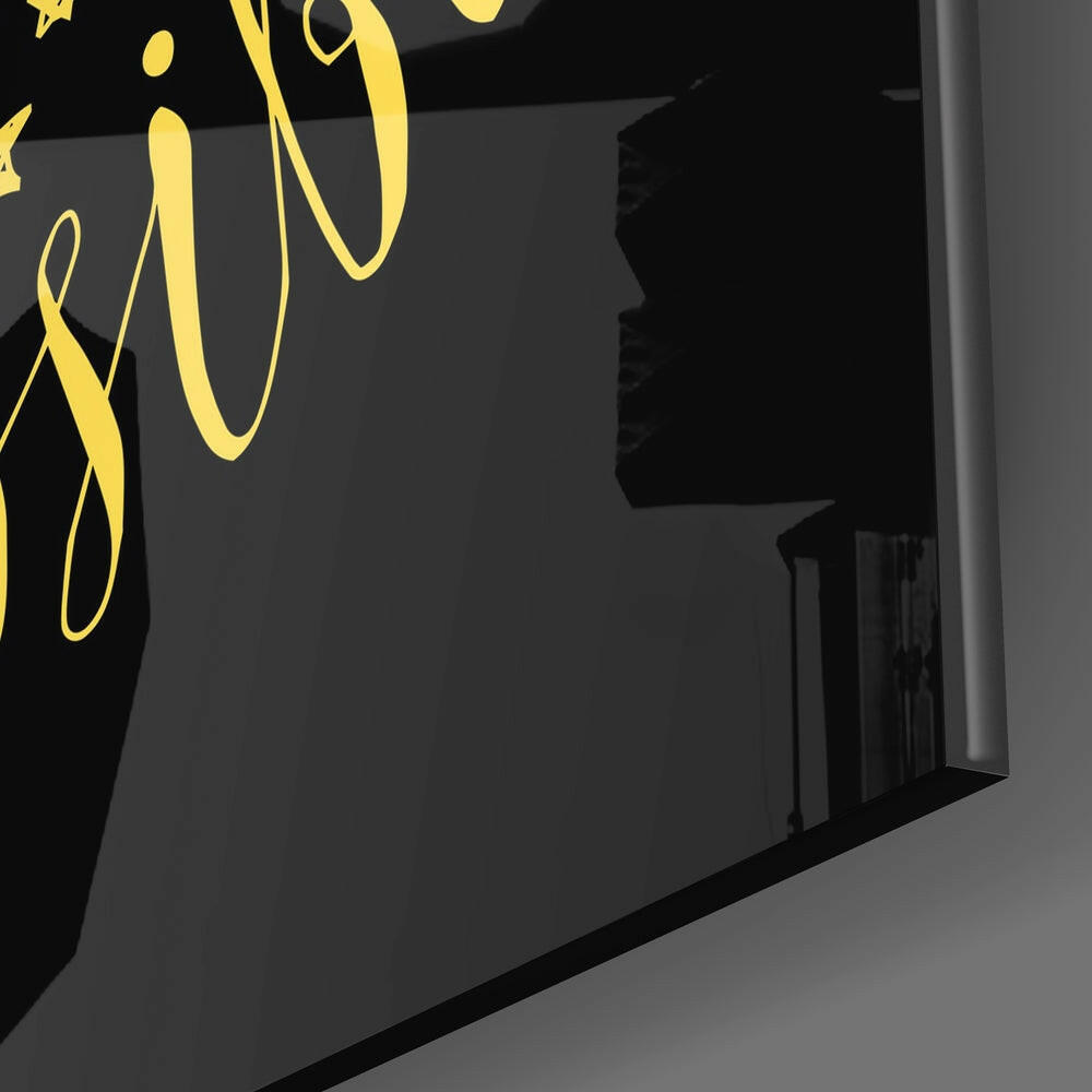 “Always Believe in the Impossible” Glass Wall Art.