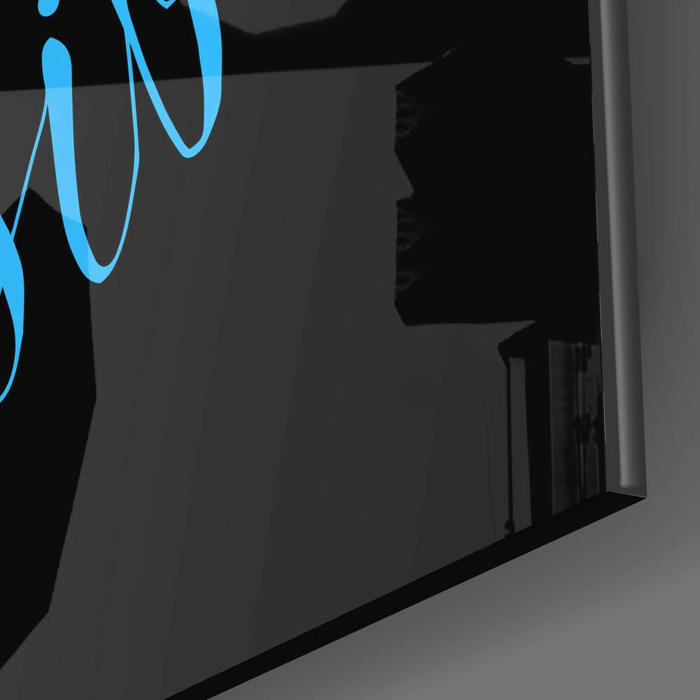 “Always Believein the Impossible” Glass Wall Art.