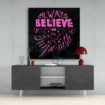 “Change Your World” Glass Wall Art.