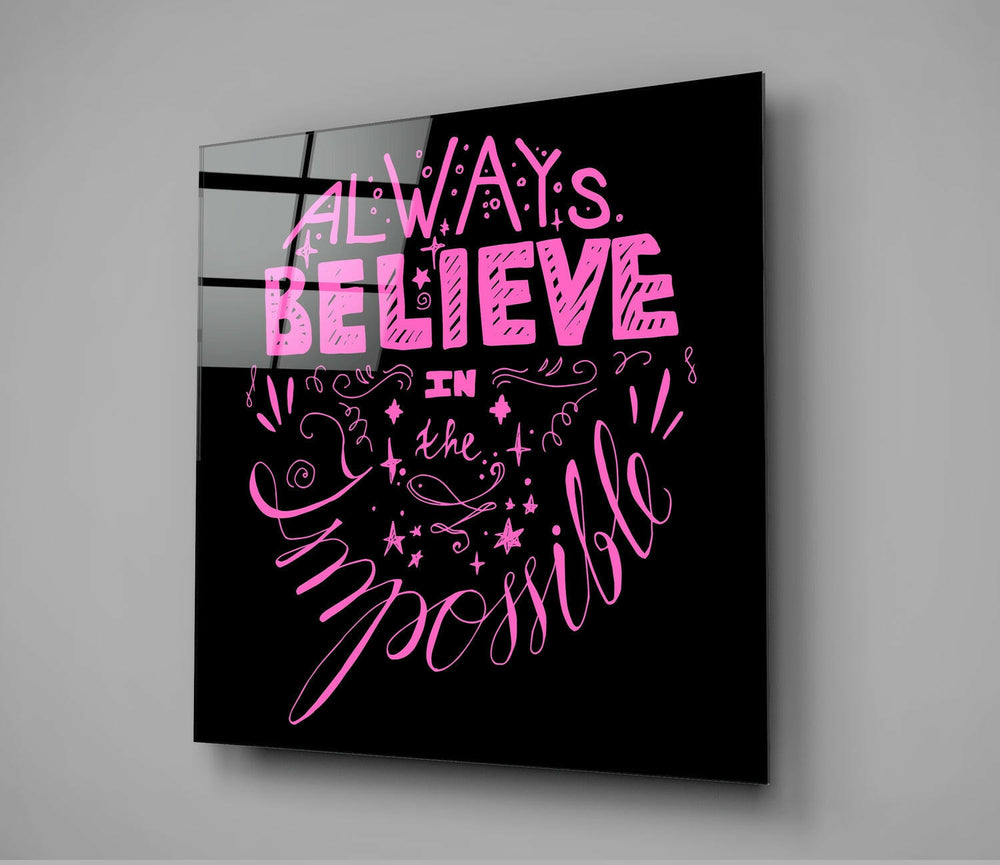 “Change Your World” Glass Wall Art.
