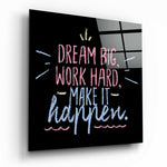 “Dream Big” Glass Wall Art.