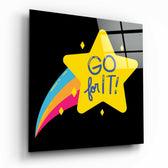 “Go for It” Glass Wall Art.