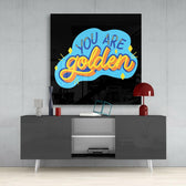 “You Are Golden” Glass Wall Art.
