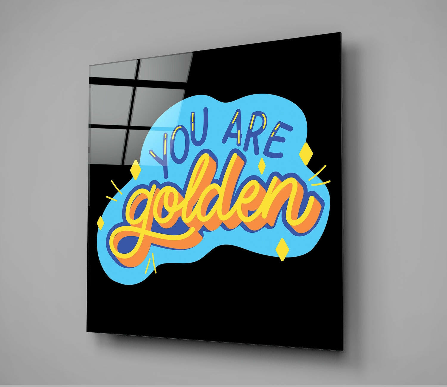 “You Are Golden” Glass Wall Art.