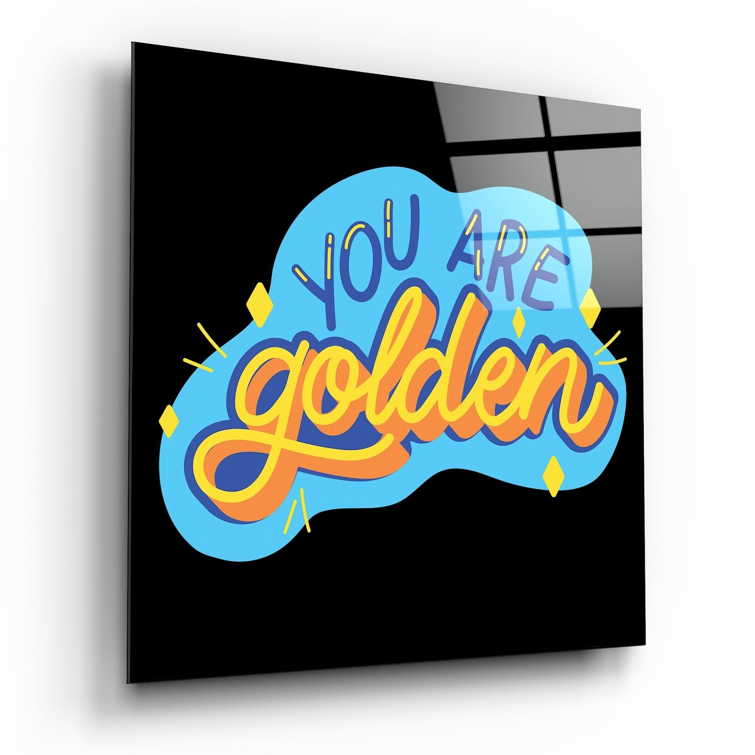 “You Are Golden” Glass Wall Art | Insigne Art Design