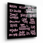“Relax” Glass Wall Art.
