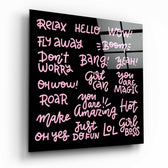 “Relax” Glass Wall Art.