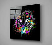 Cat Art Glass Wall Art.
