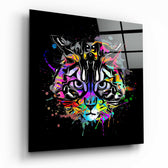 Cat Art Glass Wall Art.