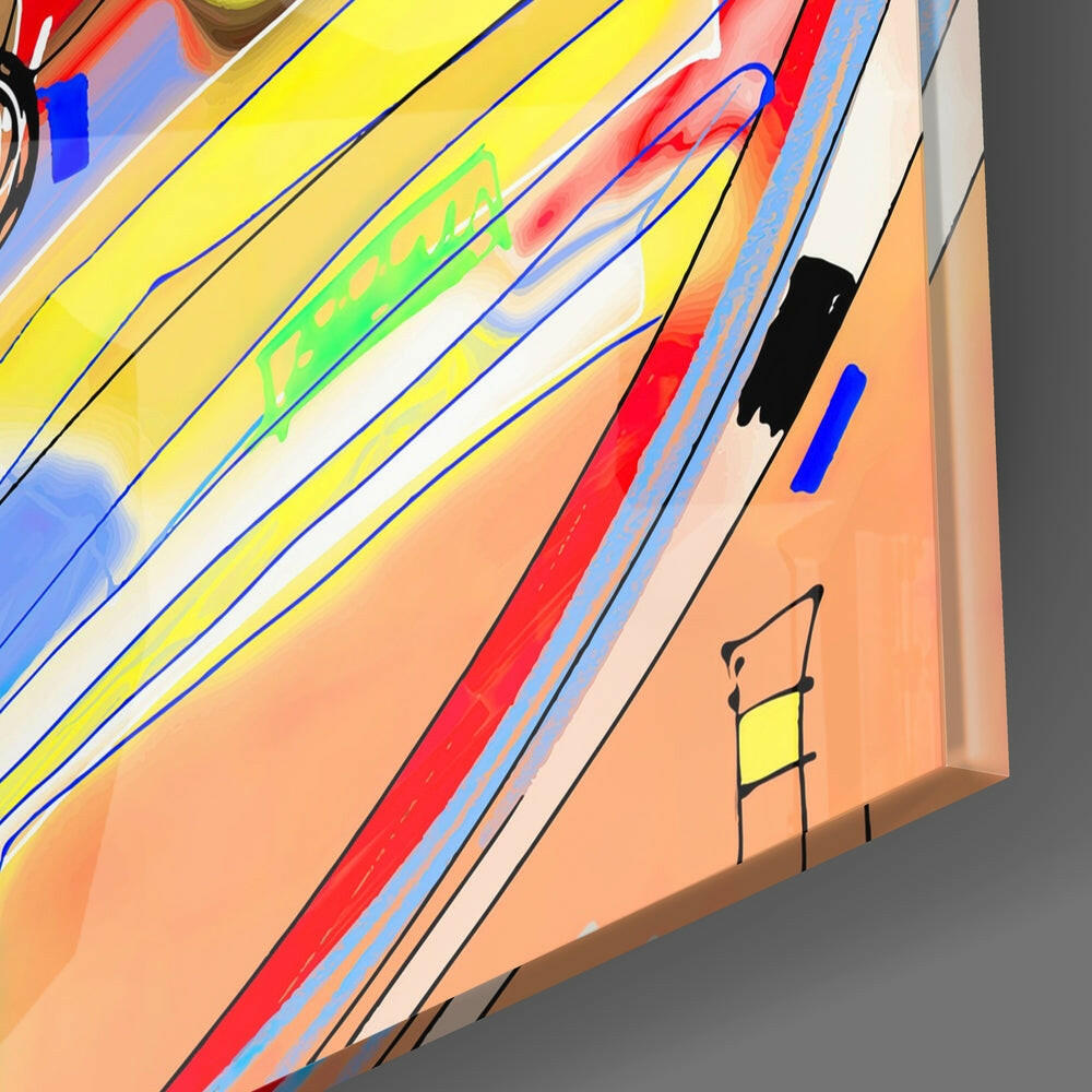 Abstract Glass Wall Art.