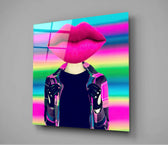 Head Lip Glass Wall Art.