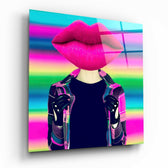 Head Lip Glass Wall Art.