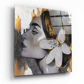 Flower Crown Glass Wall Art.