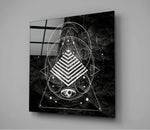 Lines of the Triangle Glass Wall Arts.