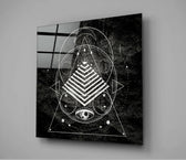 Lines of the Triangle Glass Wall Arts.