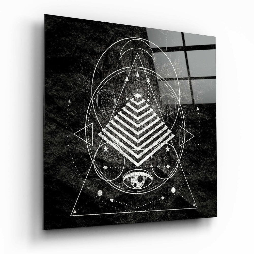 Lines of the Triangle Glass Wall Arts.