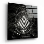 Lines of the Triangle Glass Wall Arts.