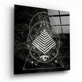 Lines of the Triangle Glass Wall Arts.