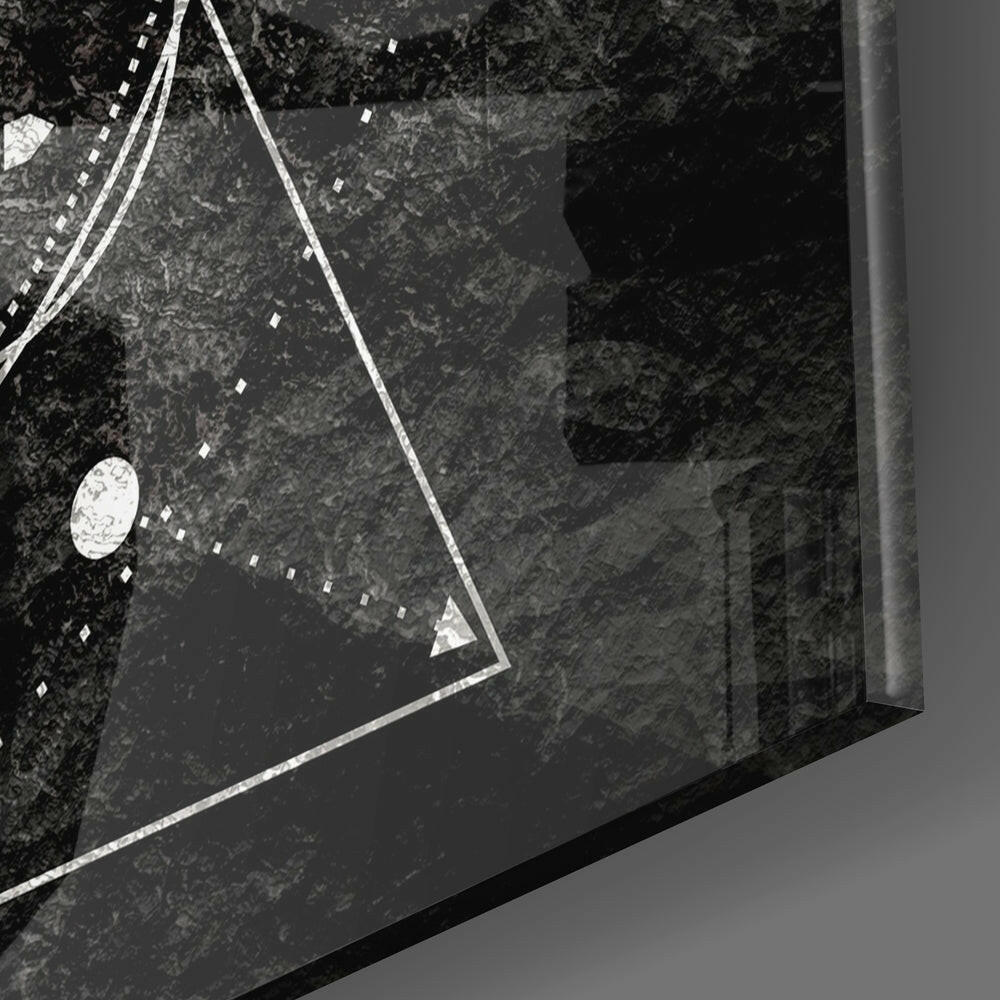 Lines of the Triangle Glass Wall Arts.