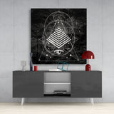Lines of the Triangle Glass Wall Arts | Insigne Art Design