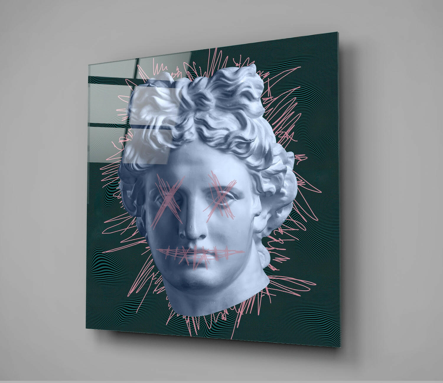 Sculpture Glass Wall Art.