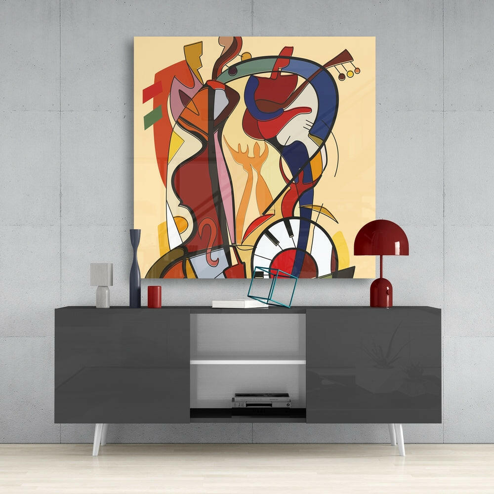 Alfred Gockel Wild Party Glass Wall Art.