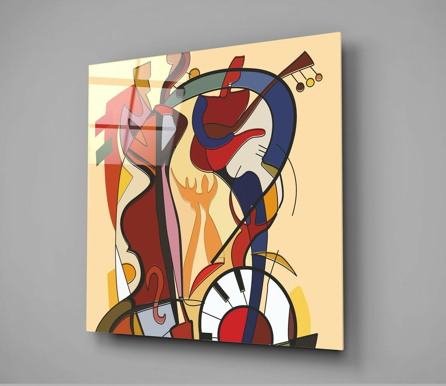 Alfred Gockel Wild Party Glass Wall Art.