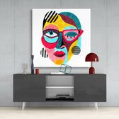 Abstract Glass Wall Art.
