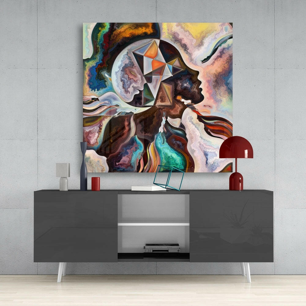 Meditation Glass Wall Art.